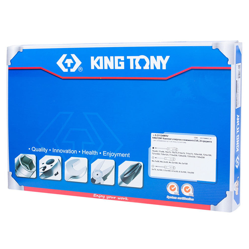 Набор отверток, ложемент, 24 предмета KING TONY 9-31124MRV