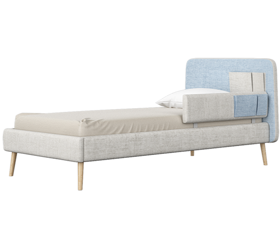 Кровать подростковая Soft (бежевый/голубой) 90*200 см