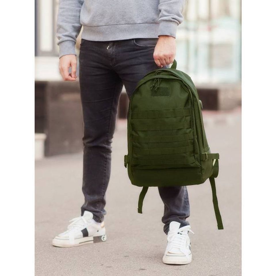 Рюкзак тактический с разъёмом USB (olive)