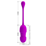 Лиловое виброяйцо Callieri с поступательными движениями и пультом ДУ (Цвет: лиловый)