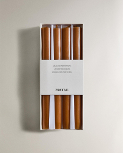 Декоративная свеча Zara Home, 23.5х2.2 см, бумага, 4 шт., 6345/065