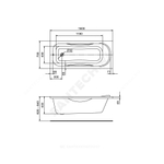 Ванна акриловая Тенерифе 160х70см без ножек Santek 1.WH30.2.357