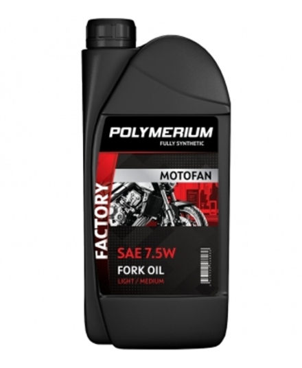Масло вилочное 7.5W POLYMERIUM MOTOFAN FORK OIL FACTORY MEDIUM 1л