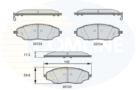 COMLINE - CBP36083-CML - Brake Pad Set, disc brake