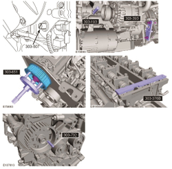 Набор фиксаторов распредвала и коленвала (FORD,MAZDA) в кейсе JTC