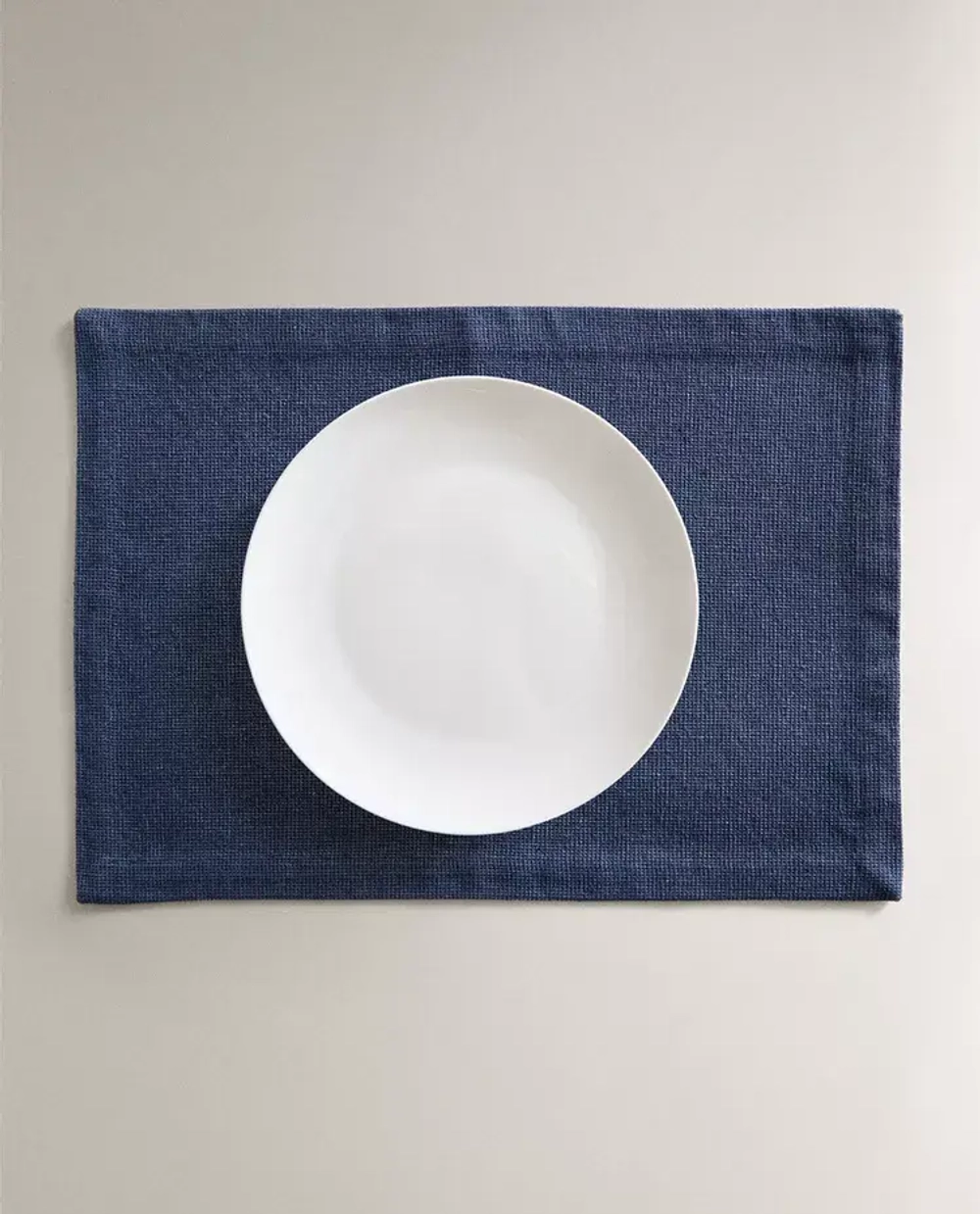 ZARA HOME ХЛОПКОВАЯ САЛФЕТКА В КЛЕТКУ, СИНИЙ