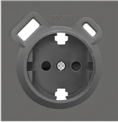 Donel R98 матовый шоколад накладка для розетки Schuko с зарядным устройством USB A+C, с защитными шт
