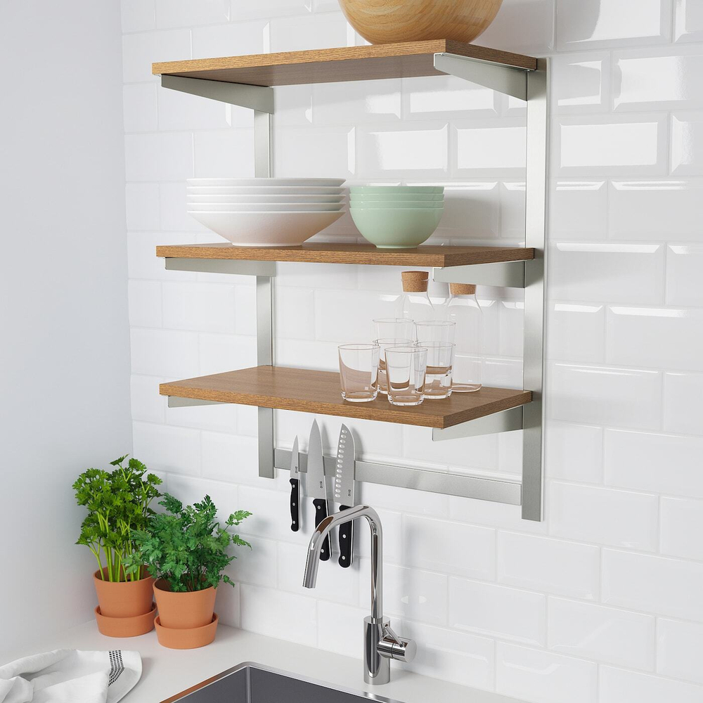 IKEA KUNGSFORS  (ИКЕА КУНГСФОРС)  -  Подставка для ножей/листопад, нержавеющая сталь/ашмир