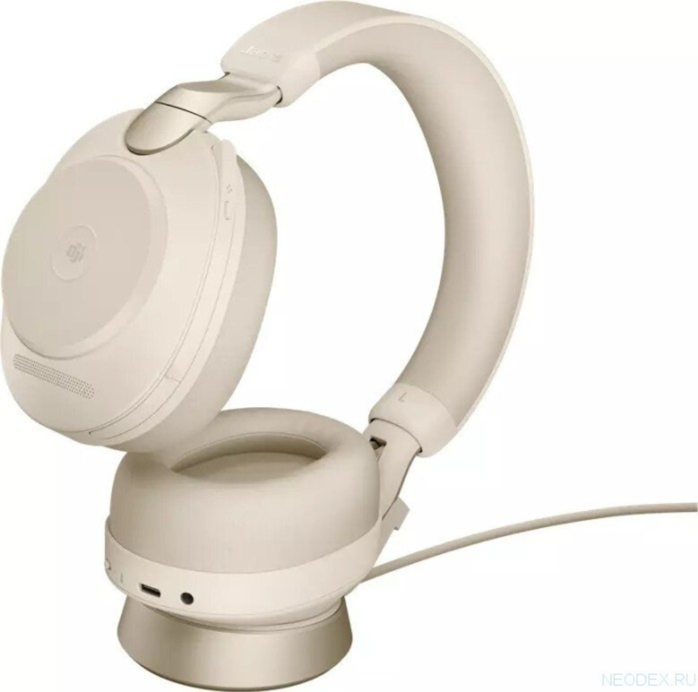 Jabra Evolve2 85 Stereo UC беспроводная гарнитура бежевая с док-станцией ( 28599-989-988 )