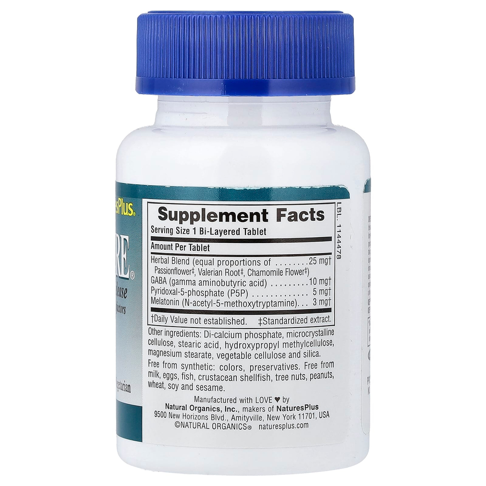 NaturesPlus, Sleep Assure®, 60 двухслойных таблеток