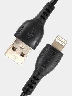 Кабель iPhone Lightning BOROFONE BX51 1м, 2.4A.   черный