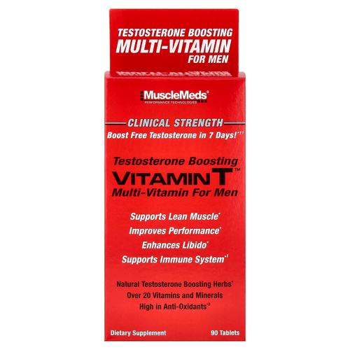 MuscleMeds, Vitamin T™, мультивитамины для повышения уровня тестостерона для мужчин, 90 таблеток