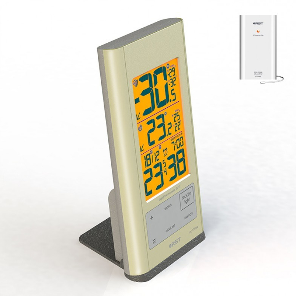 Электронный термометр RST IQ717 с радиодатчиком, шампань