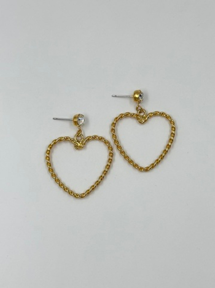 Серьги с подвесками в виде сердец