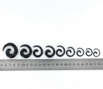 Растяжка спираль из акрила черного цвета Диаметр 1,6 мм. 1шт.