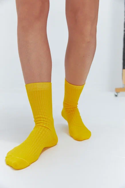 Носки из хлопка желтого цвета