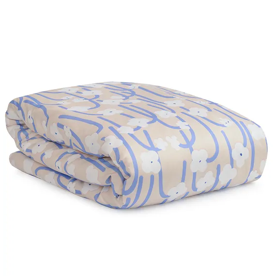 Комплект постельного белья сиреневого цвета с принтом "Полярный цветок", Scandinavian Touch, 150х200 см