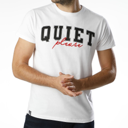Мужское теннисное поло Quiet Please Dropshot College T-Shirt Men - White, Black