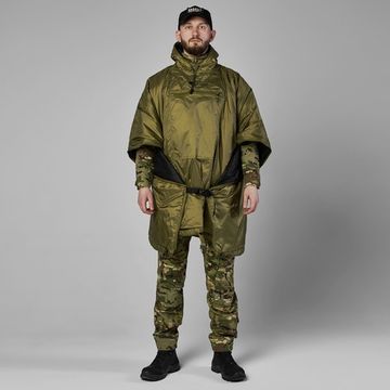 Дождевик  MOBI GARDEN пончо утеплённый Оливковый