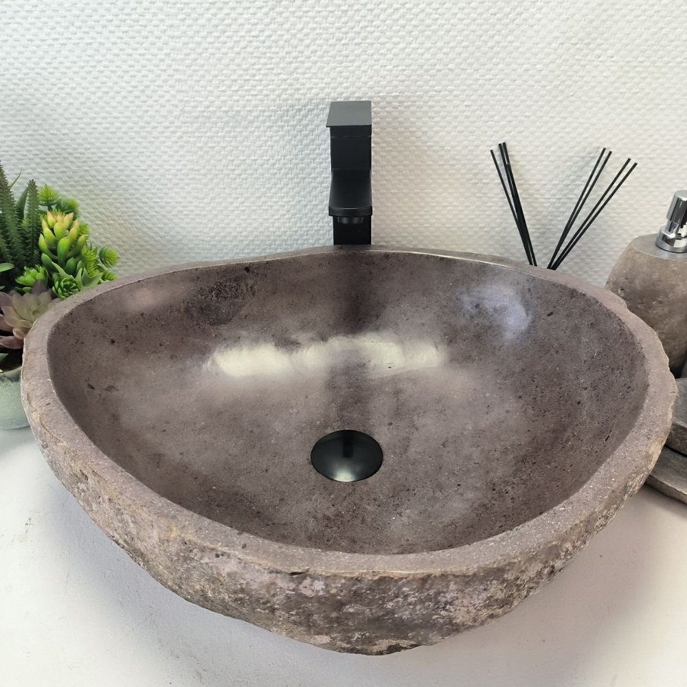 Раковина из речного камня RS-63421 (54*45*15) 0123