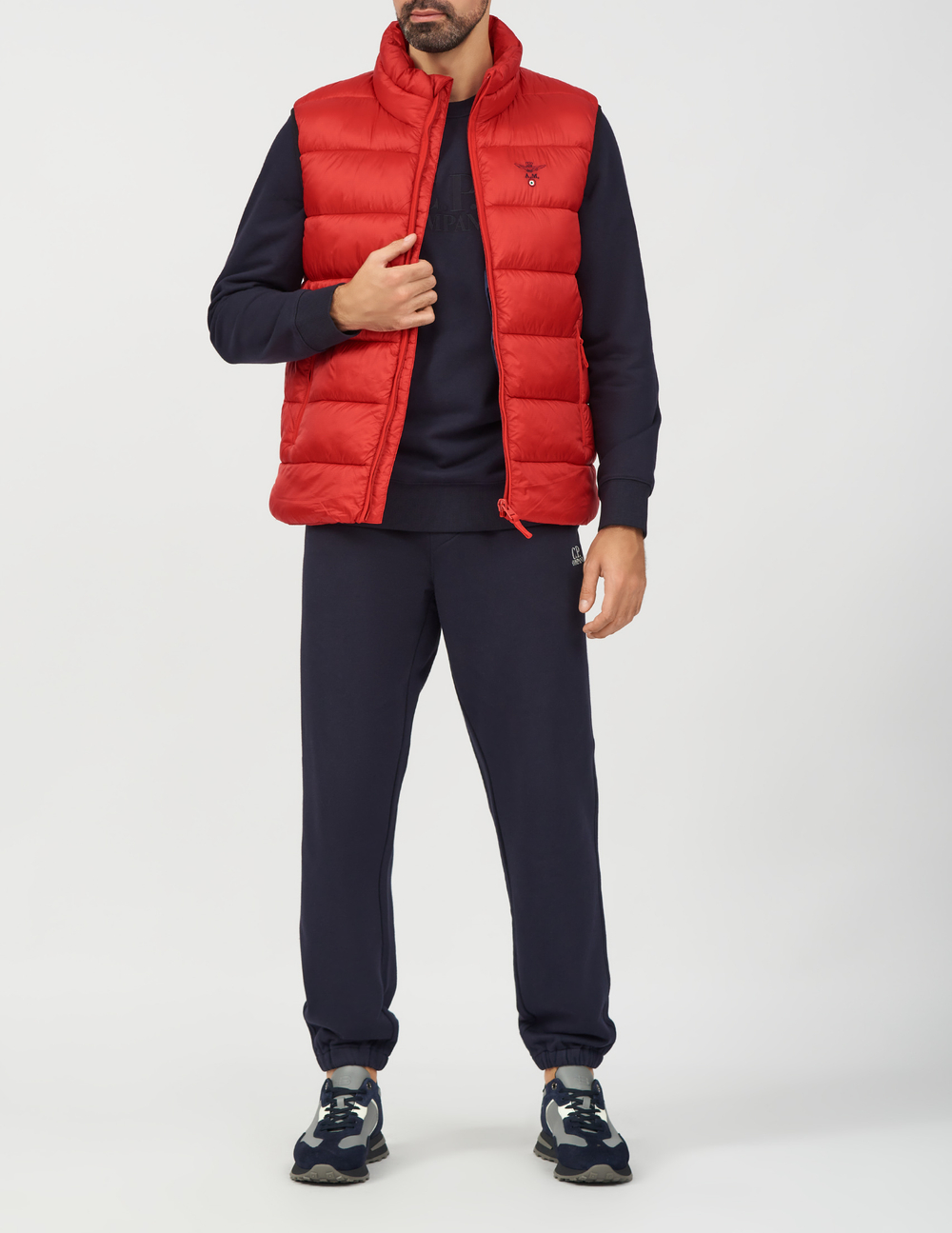 Жилет муж. AERONAUTICA 2105 красный клеточка