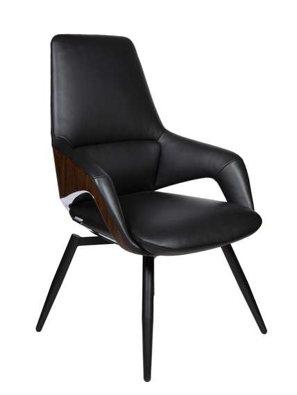 Кресло офисное Норден / Шопен CF / черная кожа