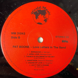 Винтажная виниловая пластинка LP Pat Boone Love Letters In The Sand (EU 1986)