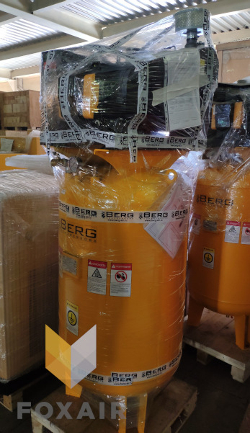 Винтовой компрессор BERG ВК-5.5РВ-250 8 бар с вертикальным ресивером