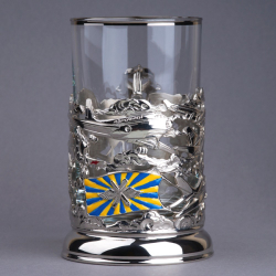 Подстаканник "Авиация" никелированный (художественное литье)