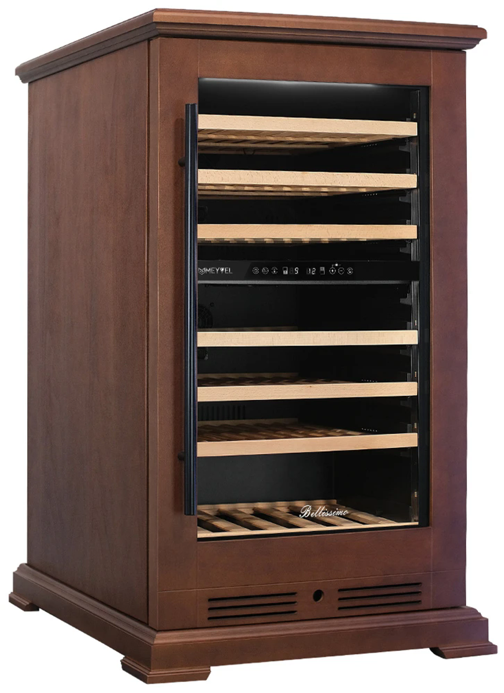 Винный шкаф двухзонный Meyvel MV77PRO-KBT2 (Итальянский орех)