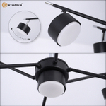 Люстра ATENA 7хGX53 R-750x350-BLACK/CHROME-220-IP20