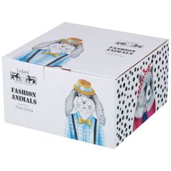 ЧАЙНЫЙ НАБОР "FASHION ANIMALS" МЕДВЕДИЦА, НА 1ПЕР. 2ПР. 450 МЛ (КОР=8НАБ.)