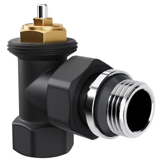 Набор термостатический угловой Royal Thermo Design 1/2quot;М30х1,5 (Черный) — (2)