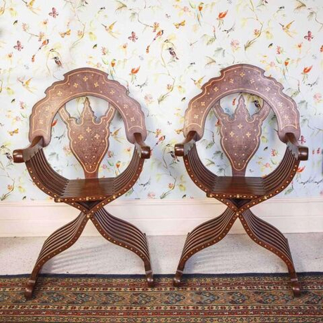 Винтаж: Парные кресла в восточном стиле