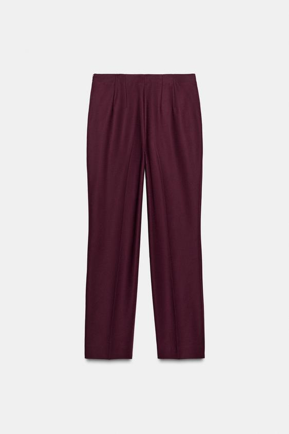 ZARA БРЮКИ ПРИТАЛЕННОГО КРОЯ, БОРДОВЫЙ