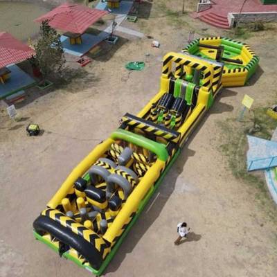 Надувная полоса препятствий для тимбилдинга «Спецобъект», 30×3,5×3,5 м