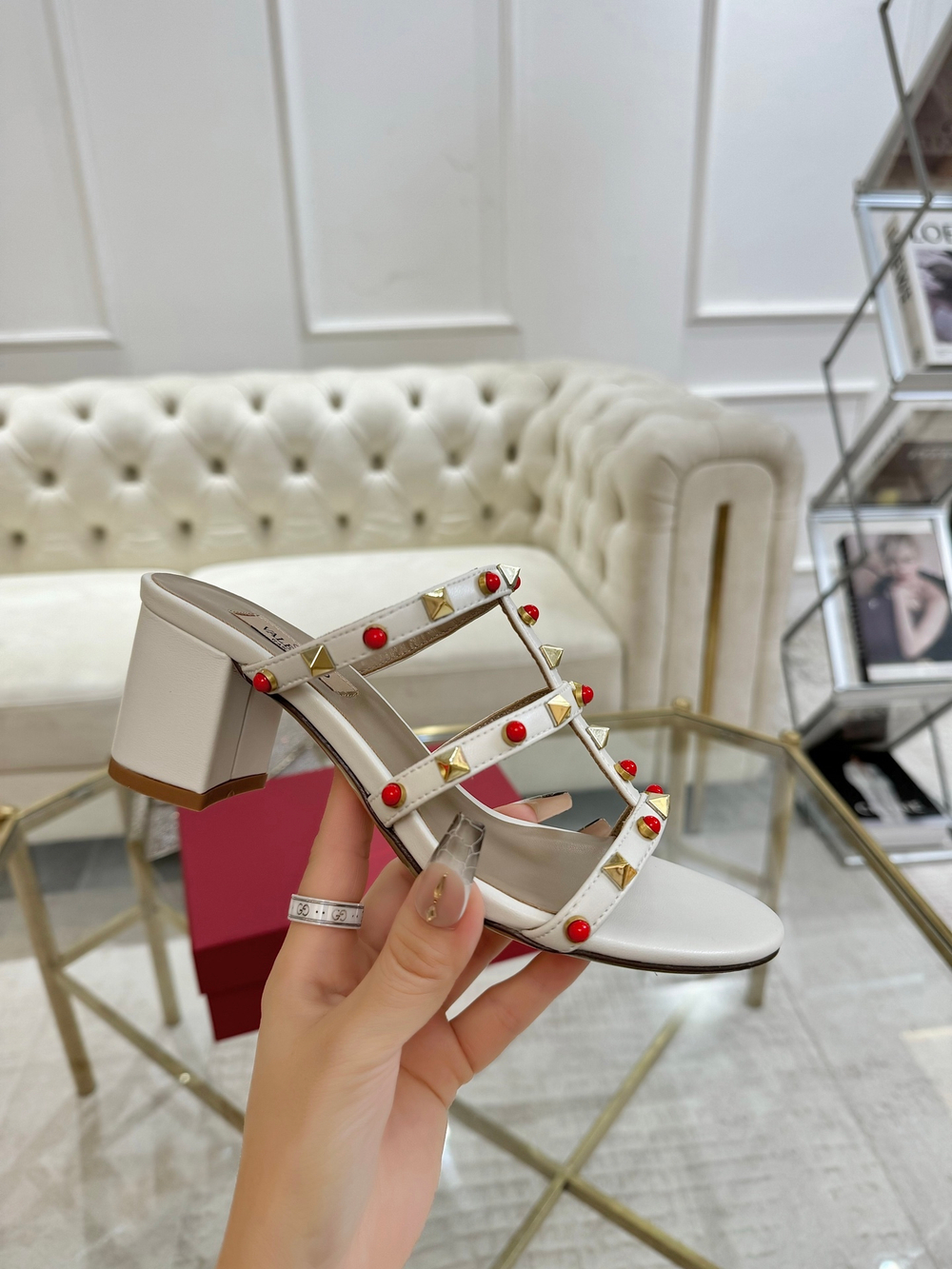 Valentino Rockstud Slide Sandal (3 colors)
