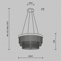 Подвесной светильник Maytoni Trove MOD486PL-L38BSK