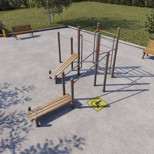 Спортивный комплекс, адаптированный для инвалидов-колясочников СВС-130-М