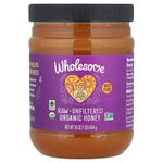 Wholesome Sweeteners, необработанный и нефильтрованный органический мёд, 454 г (16 унций)