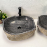 Раковина из речного камня ПАРА! RS-63838 54*47*15 2шт 0127