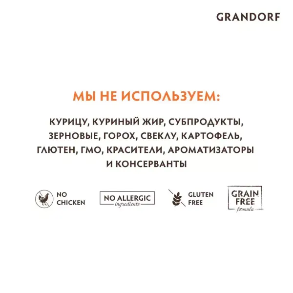 Сухой корм Grandorf DOG Rabbit&Turkey MED&MAXI для взрослых собак средних и крупных пород, кролик с индейкой