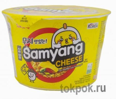 Лапша со вкусом сыра Samyang Cheese big bowl, 105 гр