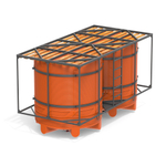 Емкости в кассетах для перевозки воды и жидких удобрений, КАС Полимер-Групп V 5000 КАС двойная с дерев.полом 10000 л. вертикальная (3930x1980x2196см;оранжевый) - арт.559073