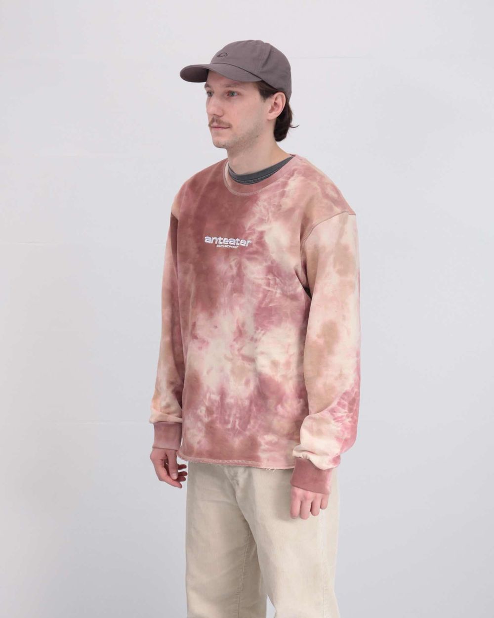 Толстовка Anteater Hoodlong Tie Dye Бежевая