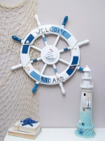 Декор на стену для интерьера "Штурвал" 62 см