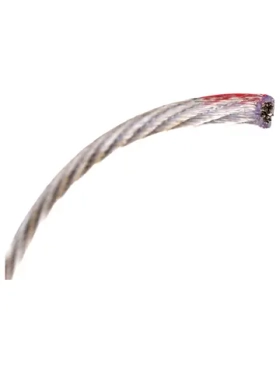 Трос стальной REXANT в ПВХ оплетке d=6 мм, прозрачный (бухта 150м) 09-5260