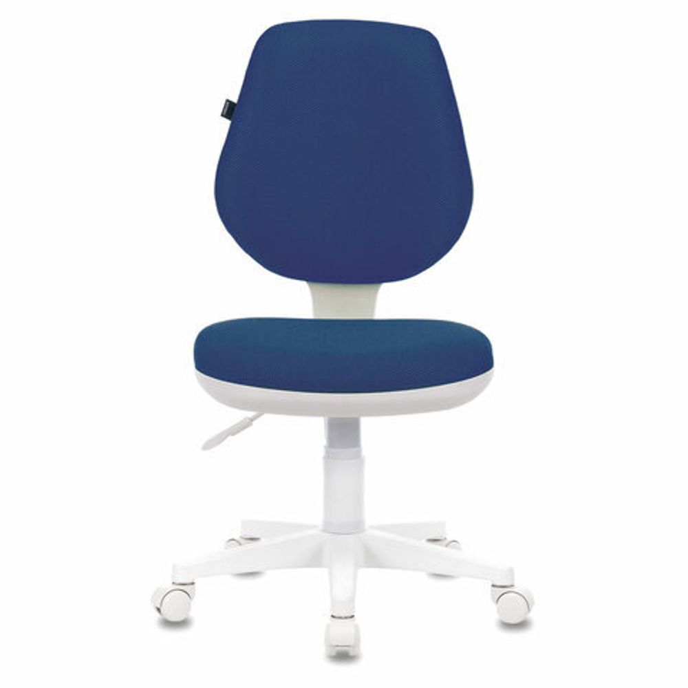 Кресло BRABIX "Fancy MG-201W", без подлокотников, пластик белый, синее, 532413, MG-201W_532413
