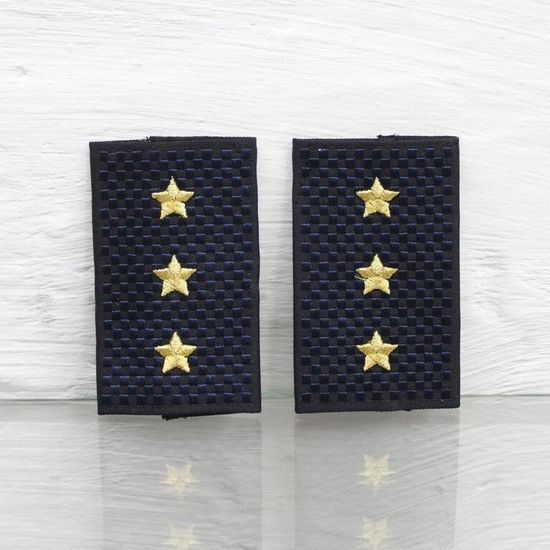 Фальшпогоны вышит. "Полиция МВД" нов\обр иссиня-чёрные (Ст. Прапорщик)