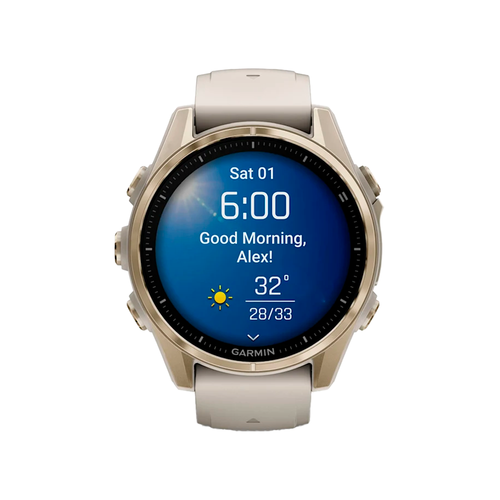 Умные часы Garmin Fenix 8, 43мм, Amoled Sapphire Soft Gold (010-02903-11)